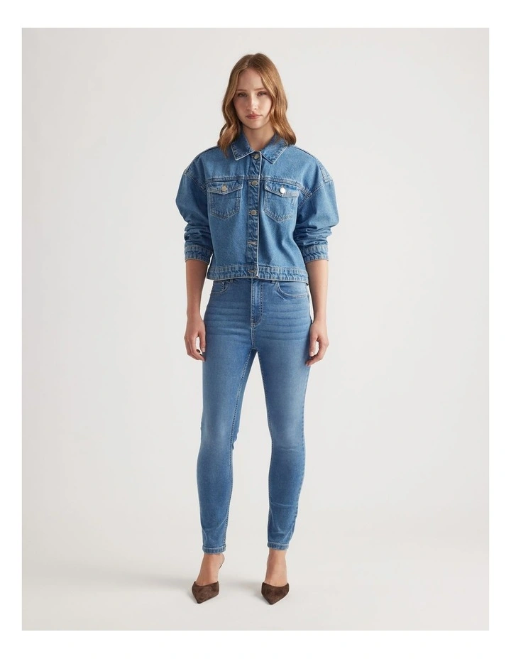 Dahlia Cropped Trucker Jacket image 1