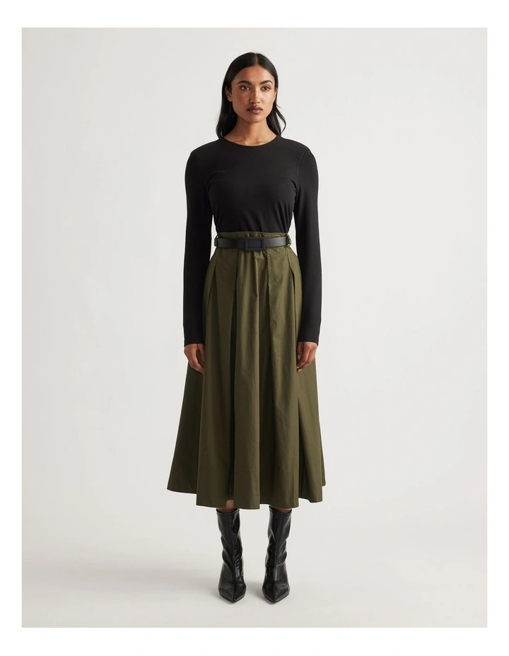 Sloane Long Sleeve Midi Dress in Multi image 1