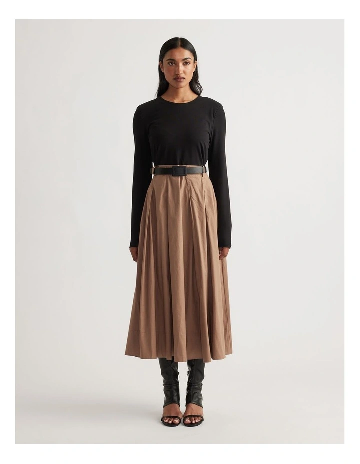 Sloane Long Sleeve Midi Dress in Multi image 1