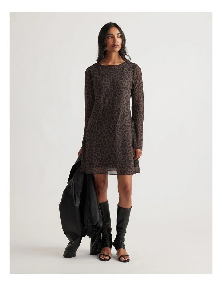 Chelsea Georgette Mini Dress in Multi image 4