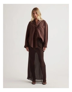 Heather Oxford Oversized Shirt