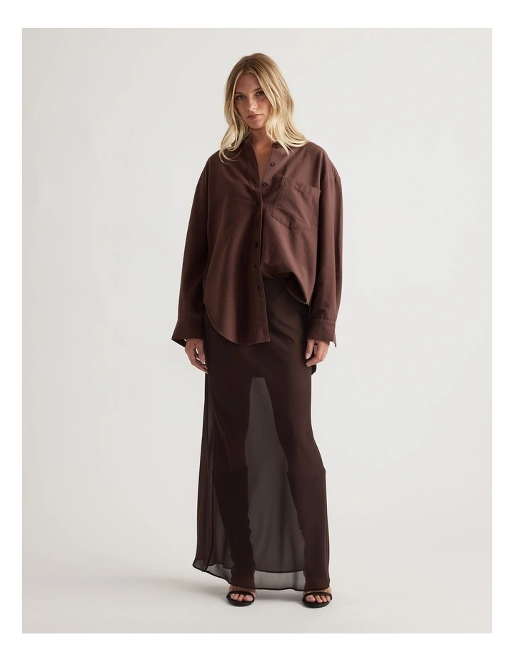 Heather Oxford Oversized Shirt image 1