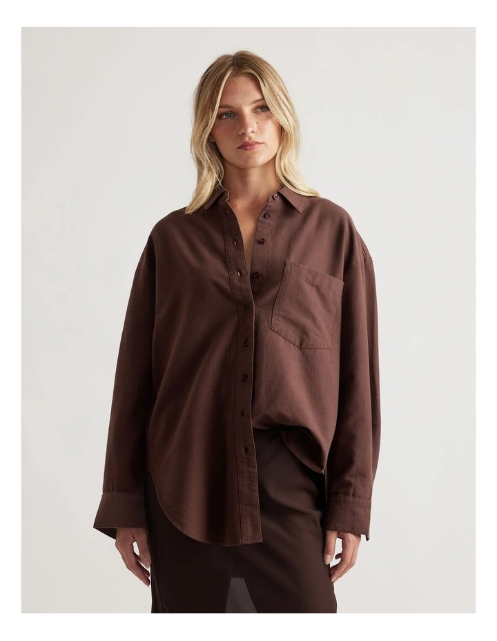 Heather Oxford Oversized Shirt image 3