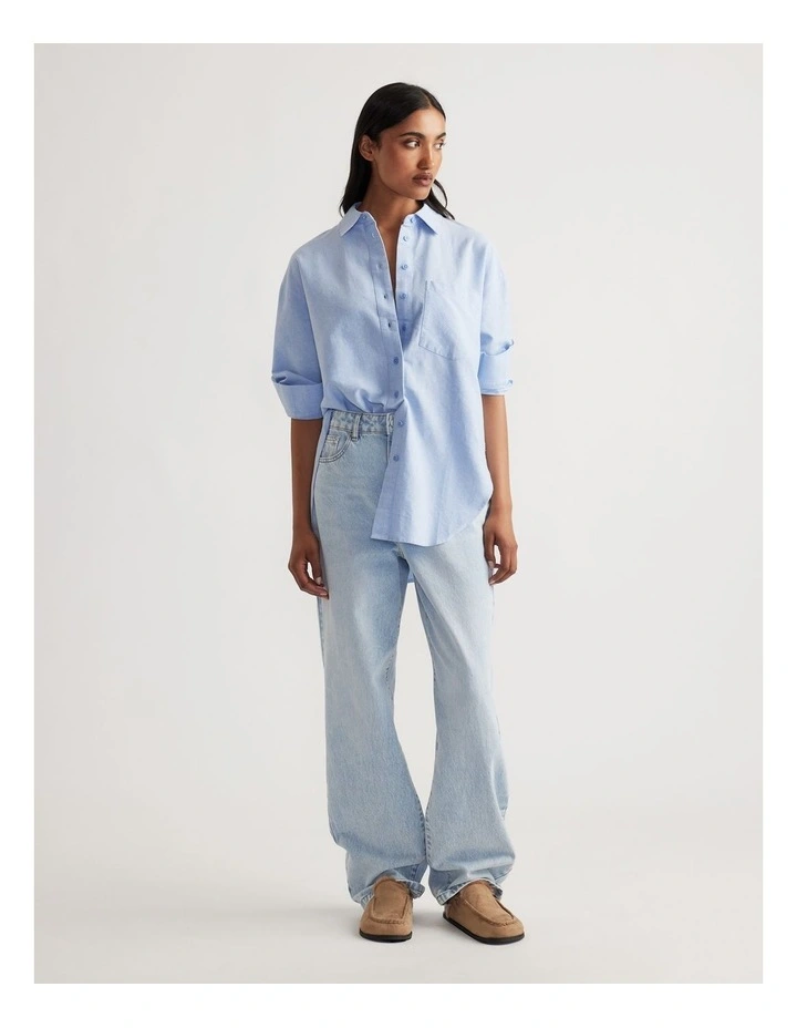 Heather Oxford Oversized Shirt image 1