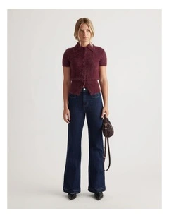 Rosie Fluffy Knit Polo Tee