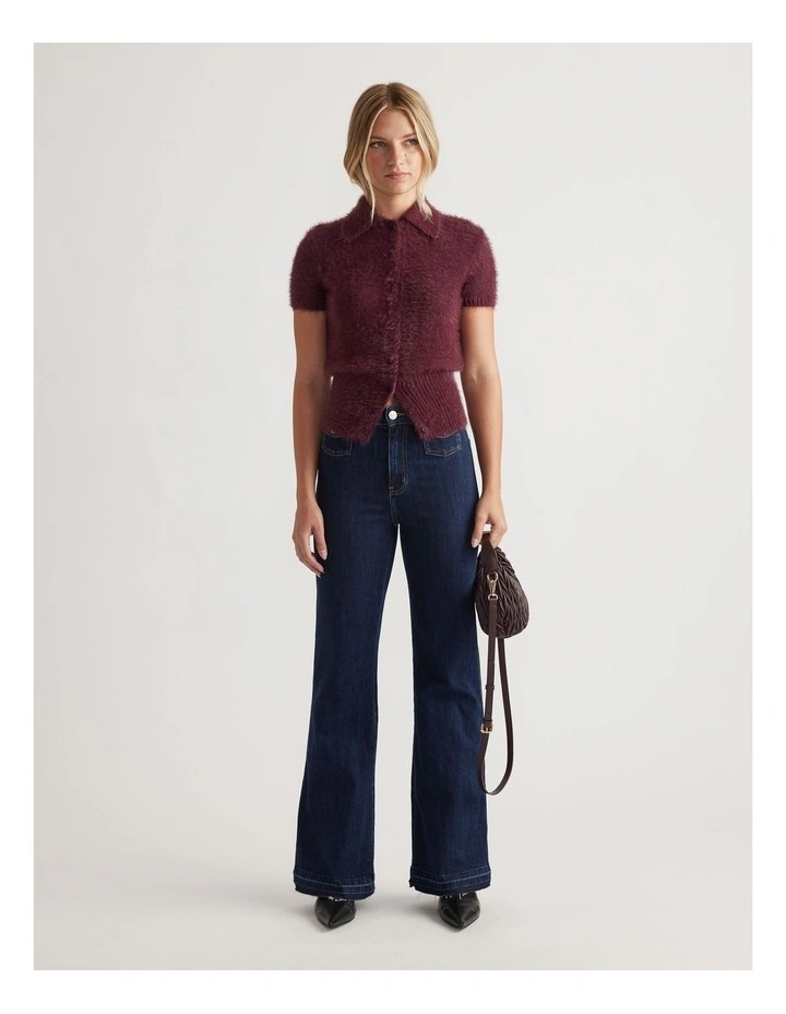 Rosie Fluffy Knit Polo Tee image 1