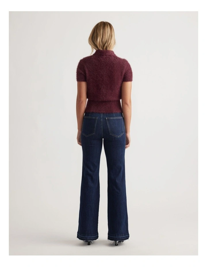 Rosie Fluffy Knit Polo Tee image 2