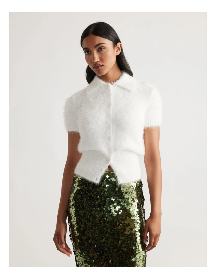 Rosie Fluffy Knit Polo Tee image 3