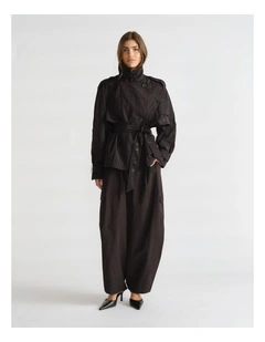 D-Luxe Nylon Cropped Trench