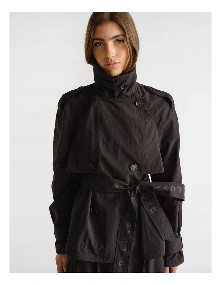 D-Luxe Nylon Cropped Trench image 3