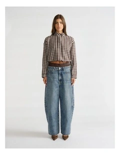 D-Luxe Check Boyfriend Shirt