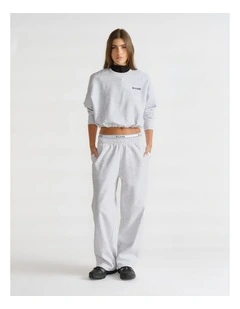 D-Luxe Logo Crop Sweat in Grey