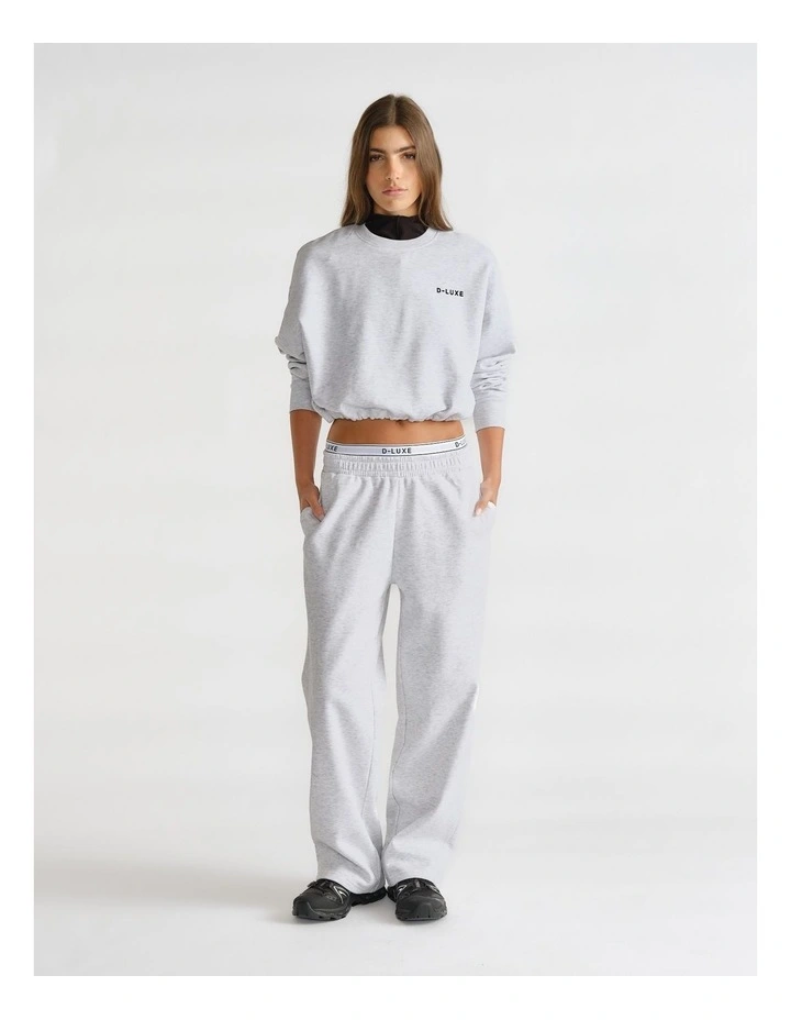D-Luxe Logo Crop Sweat in Grey image 1