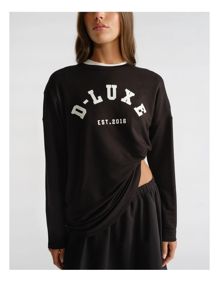 D-Luxe Long Sleeve Logo Top image 3
