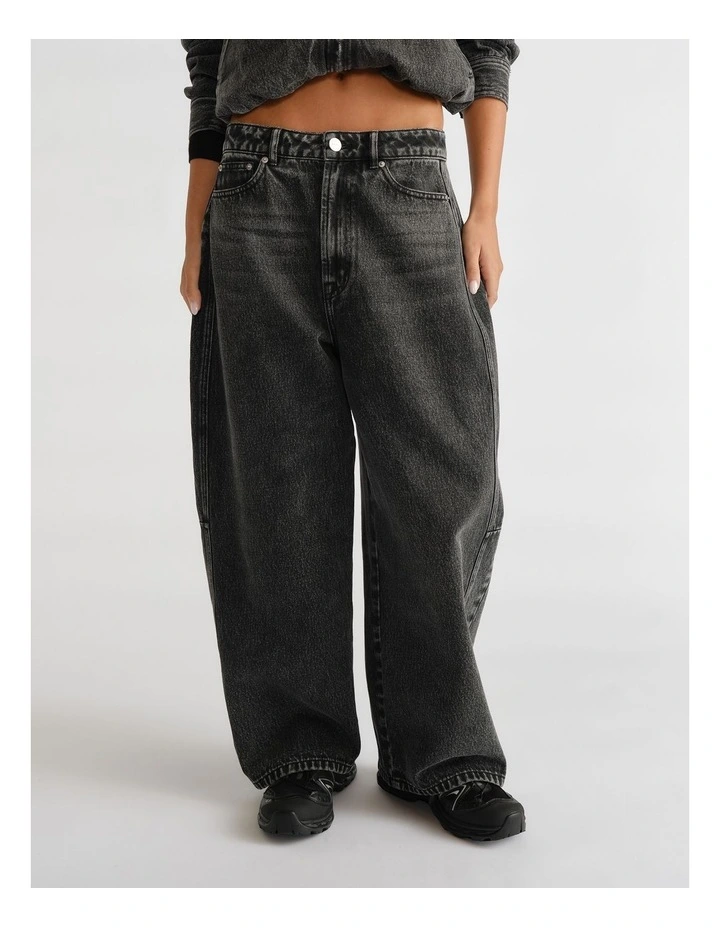 Luxe Barrel Jeans in Ash image 3