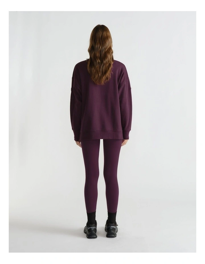 Boucle Logo Sweat Top in Purple image 2