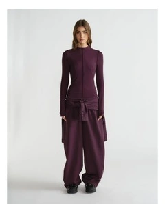 Long Sleeve Top in Purple