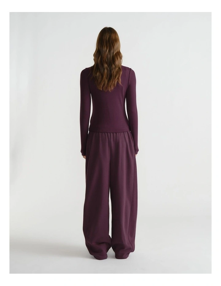 Long Sleeve Top in Purple image 2