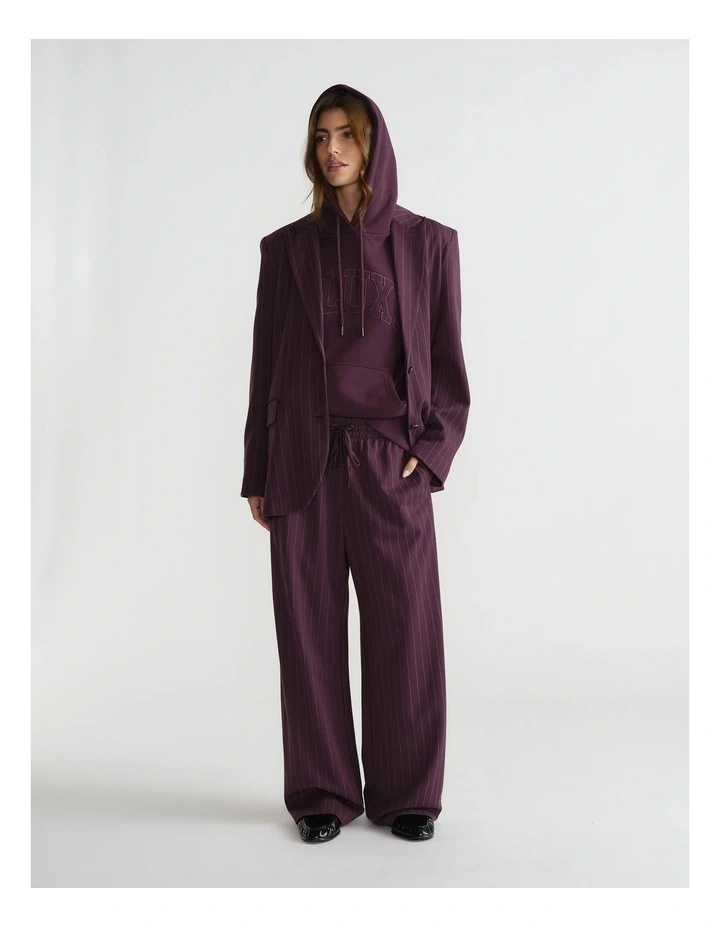 Pinstripe Pant in Midnight Cherry image 1