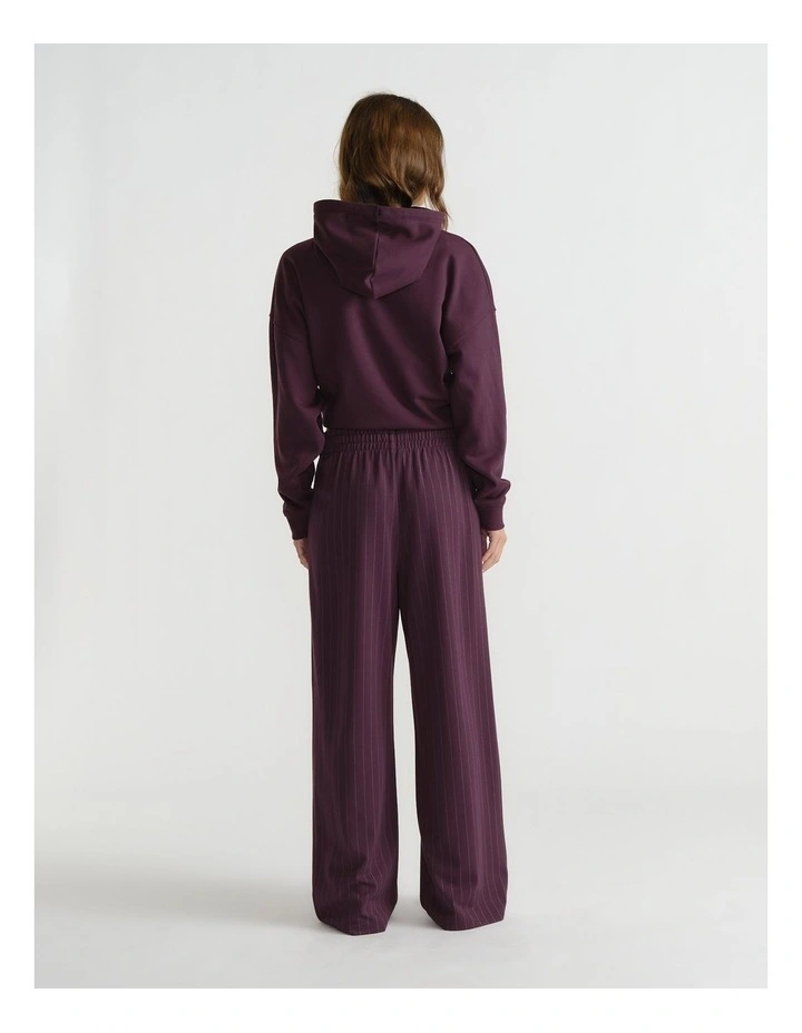 Pinstripe Pant in Midnight Cherry image 2