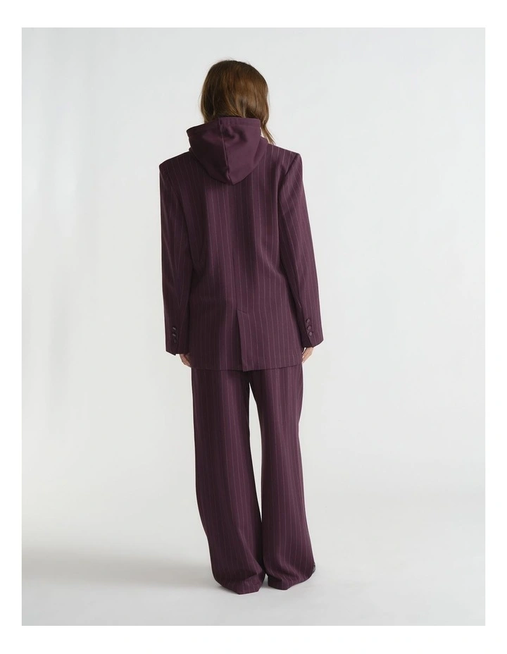 Pinstripe Blazer in Midnight Cherry image 2