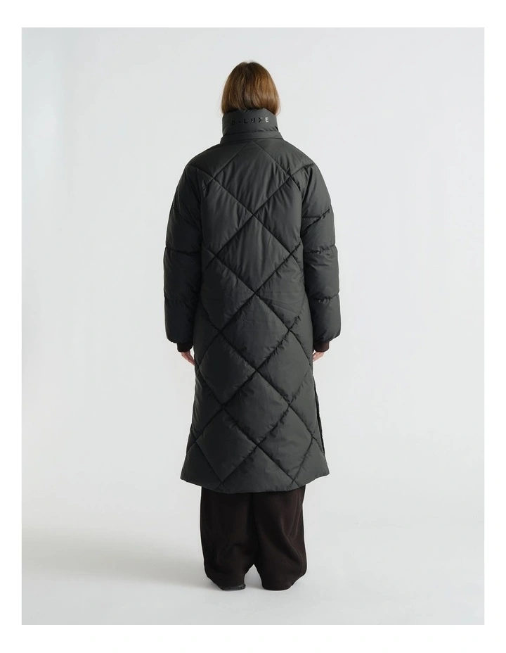 Maxi Puffer Jacket in Black image 2