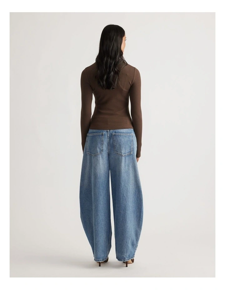 Charlotte Long Sleeve Top in Brown image 2