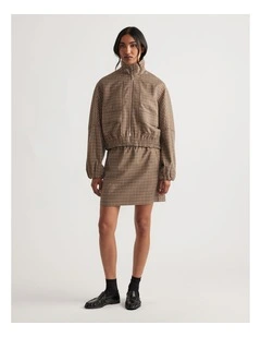 Violet Zip Check Jacket