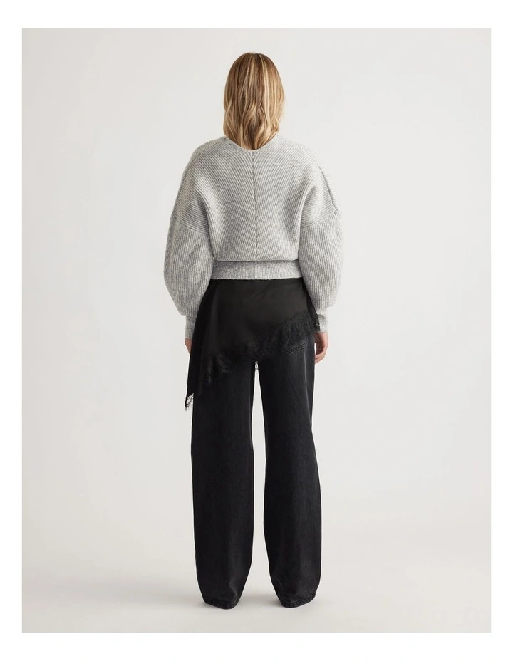 Harper Crossover Jumper in Grey image 2