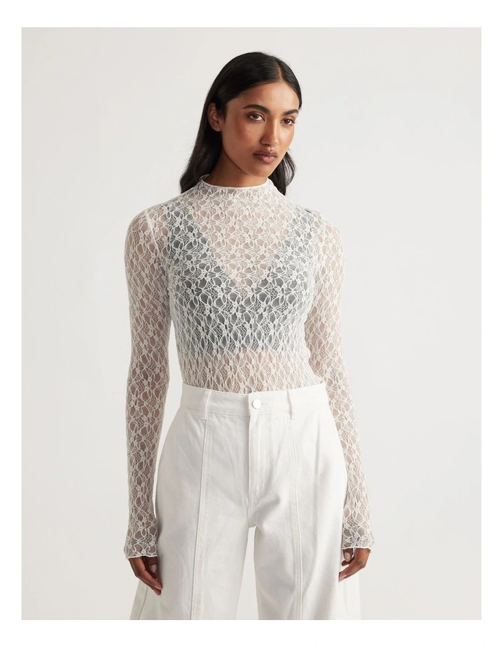 Amber Lace Long Sleeve Top image 3