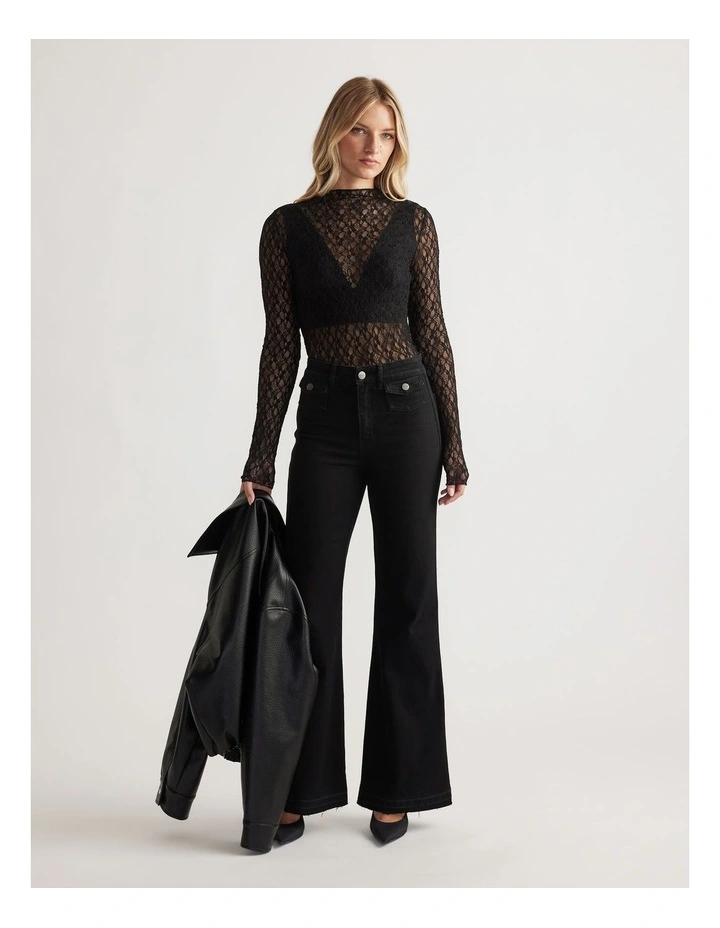 Amber Lace Long Sleeve Top image 1