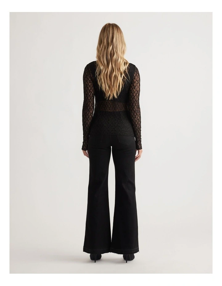 Amber Lace Long Sleeve Top image 2