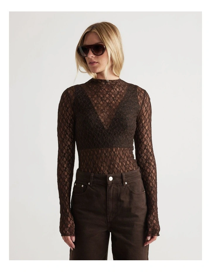 Amber Lace Long Sleeve Top image 3