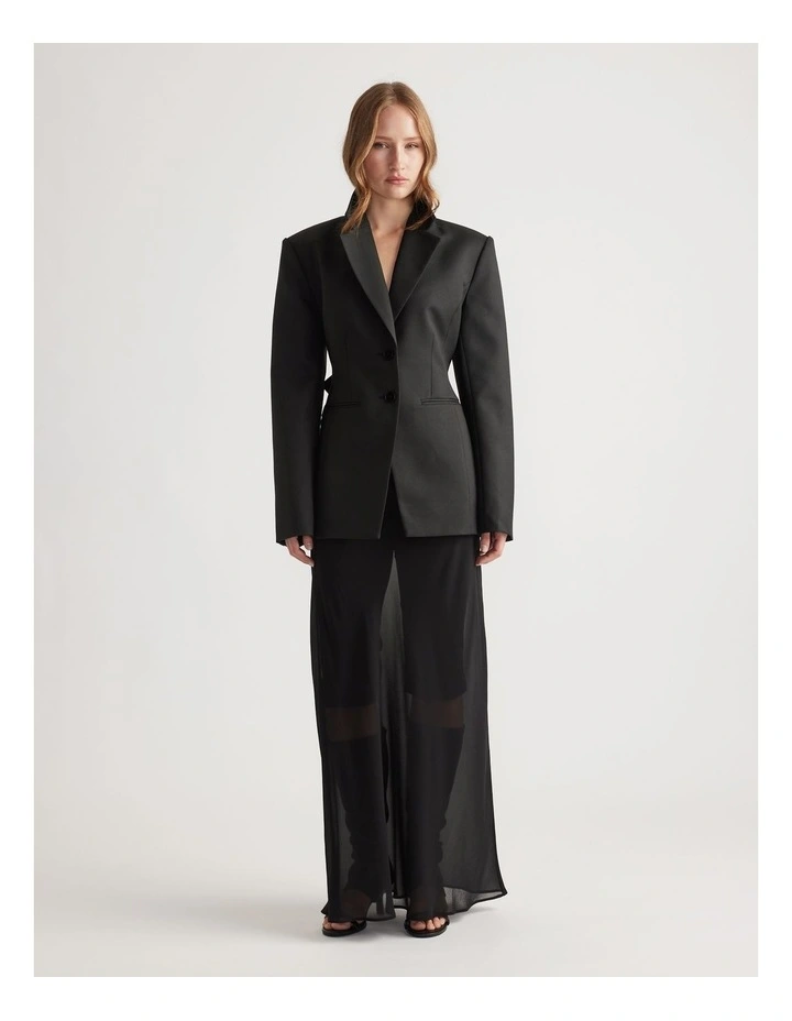 Lydia Structured Blazer in Black image 1
