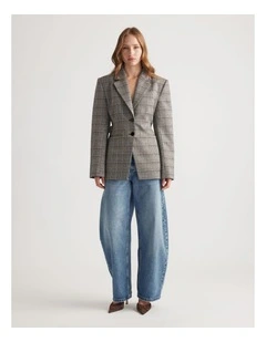 Lydia Structured Blazer in Check