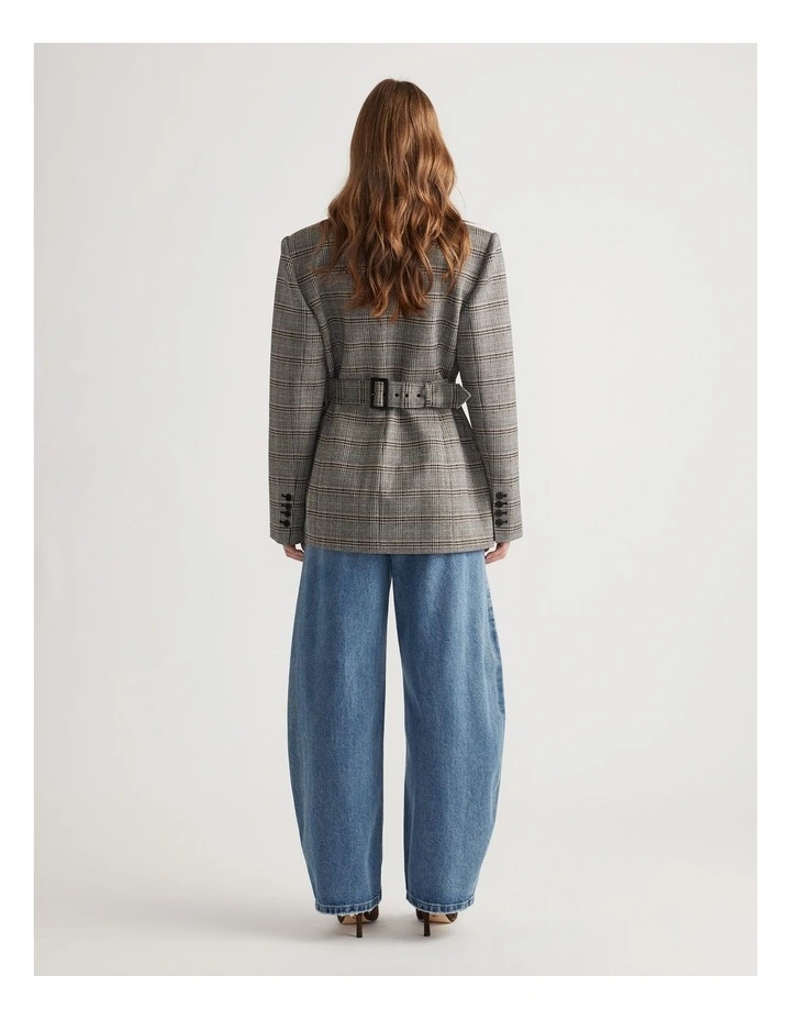 Lydia Structured Blazer in Check image 2