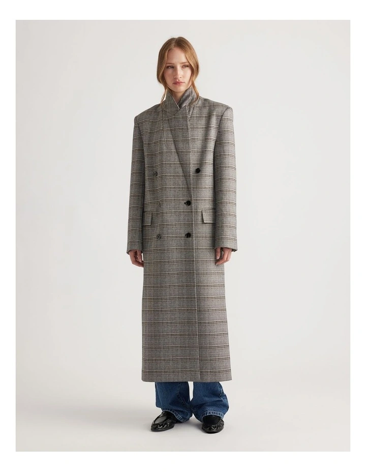 Ella Blazer Coat in Check image 3