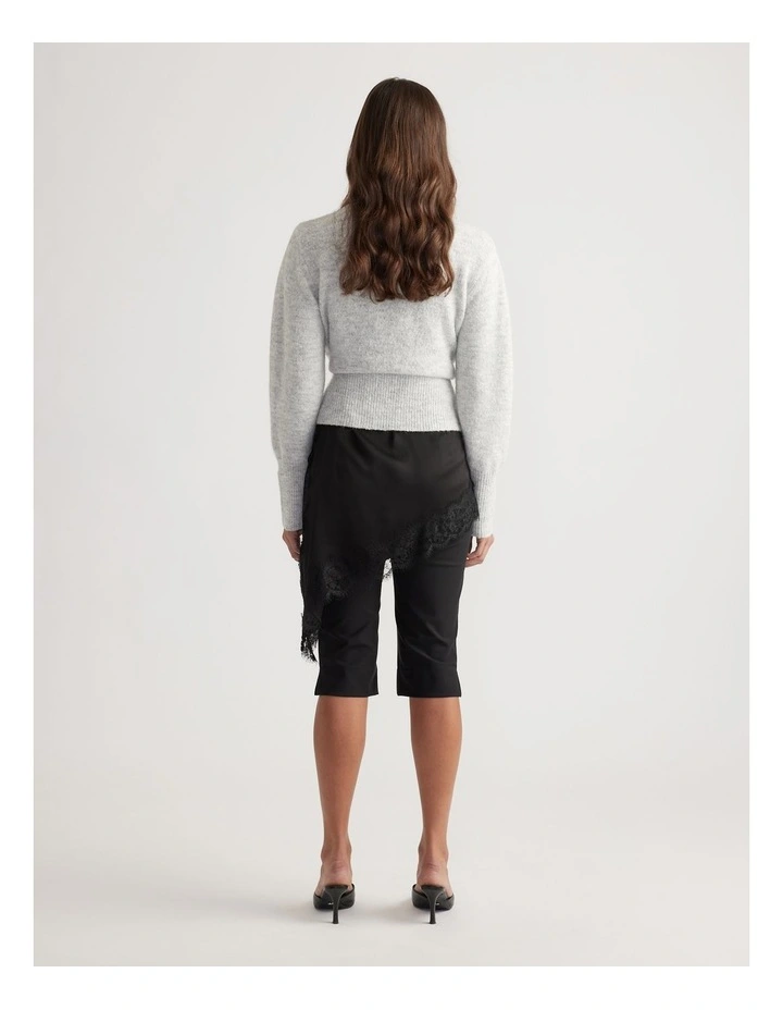 Elisa Crossover Cardigan in Grey Marle image 2