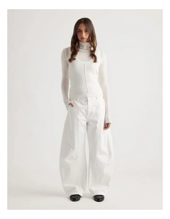 Tyla Fluffy Knit Tank in Ivory