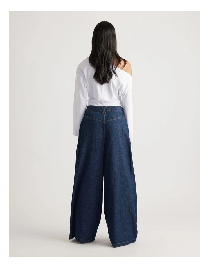 Devina Wide Leg Jeans in Blue image 2