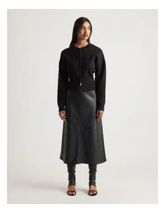 Ainsley Knit Bomber in Black