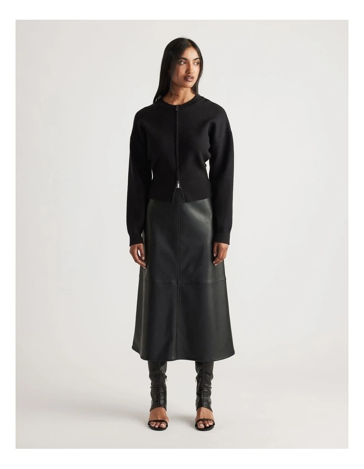 Ainsley Knit Bomber in Black image 1