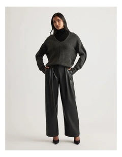 Demi Seam Detail Knit Jumper in Grey