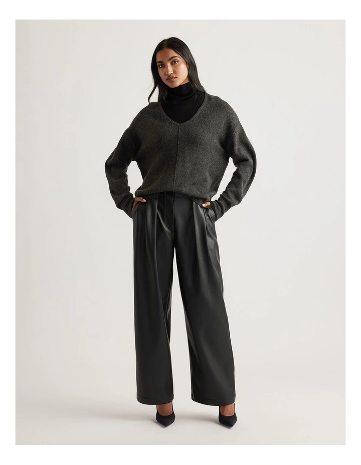 Demi Seam Detail Knit Jumper in Grey image 1