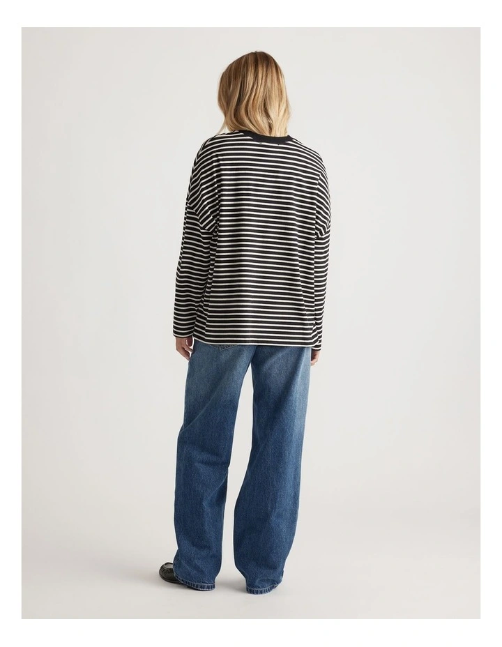 Nicola Long Sleeve Top in Black image 2
