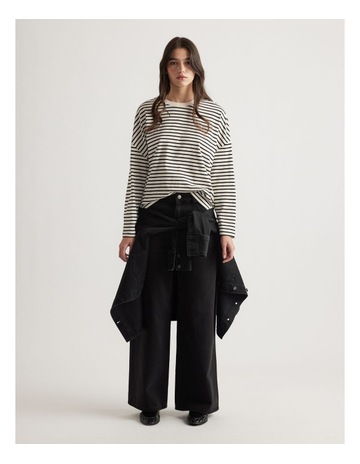 Ivory Black Stripe colour
