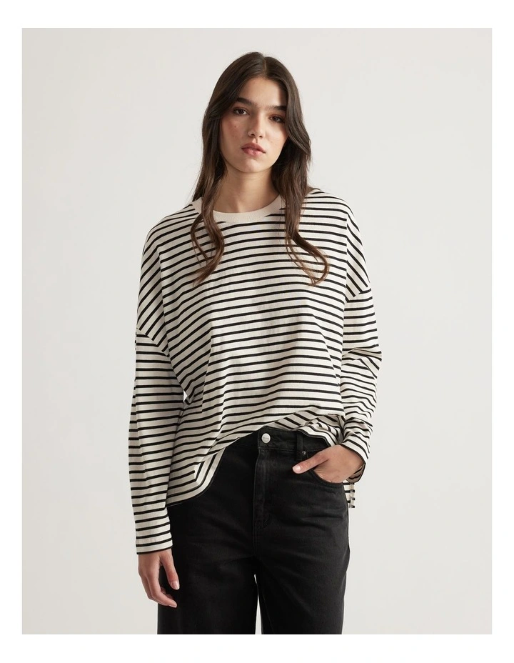 Nicola Long Sleeve Top in Ivory image 3