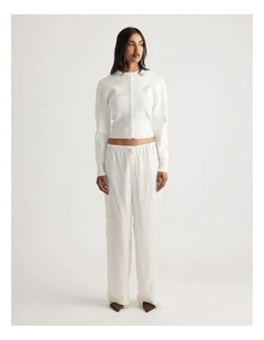 Jordyn Cinched Cardigan in Ivory