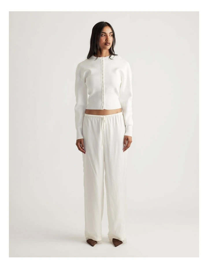 Jordyn Cinched Cardigan in Ivory image 1