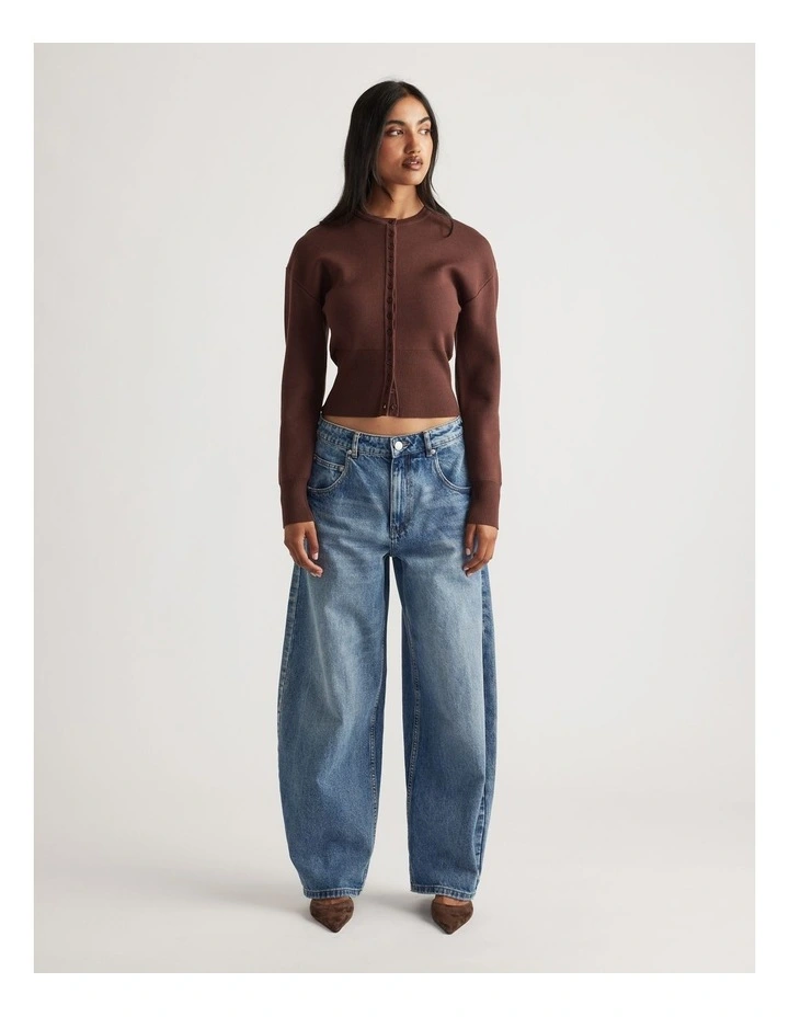 Jordyn Cinched Cardigan in Rich Mocha image 1